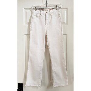 NWOT High Rise Crop White Risen Jeans w/ Ankle Distressing - RDP5916 - Size 3/26